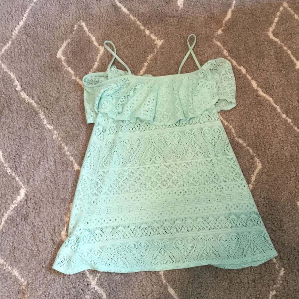 Cute cover up lace cold shoulder